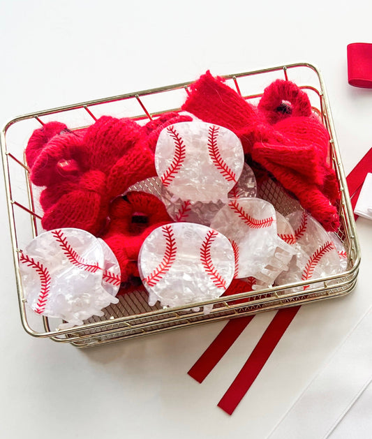 Mini Baseball Claw Clips