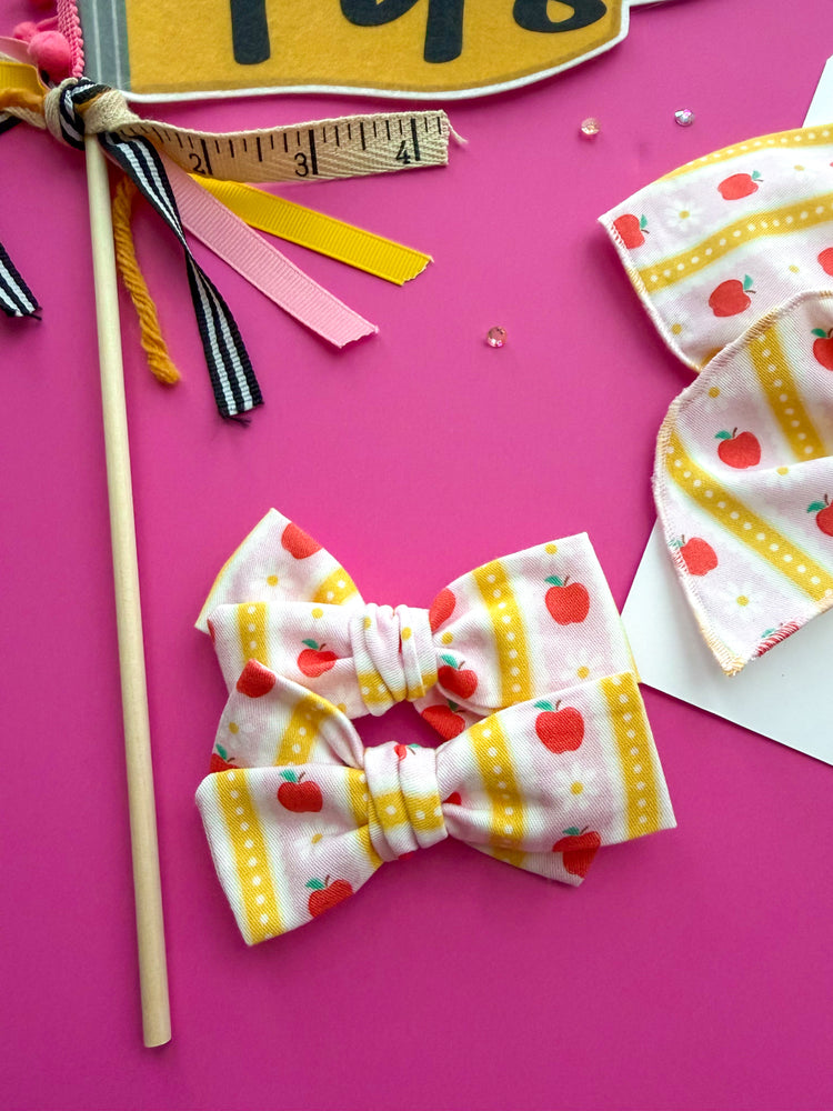 Apples & Flowers Bows