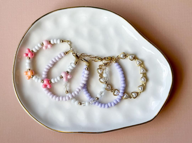 Pink & Purple Beads Bracelet