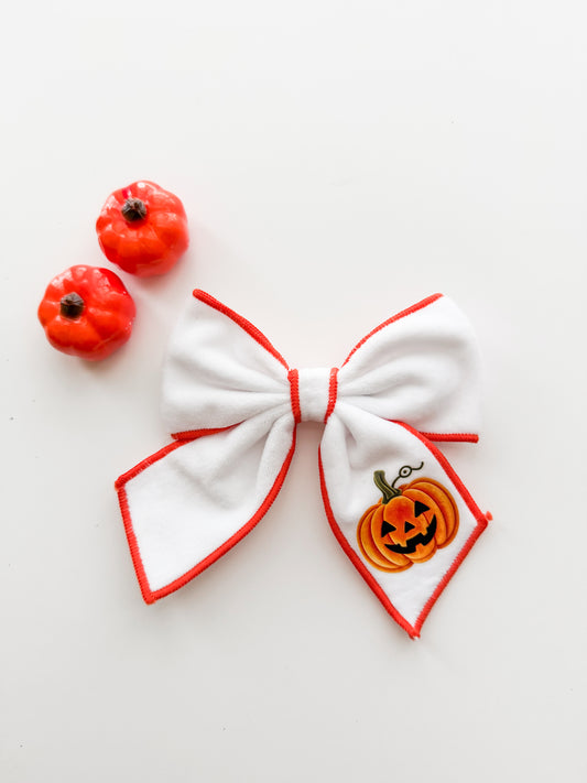 Pumpkin Velvet Bow