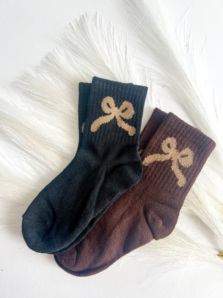 Women’s Neutral Bow Socks