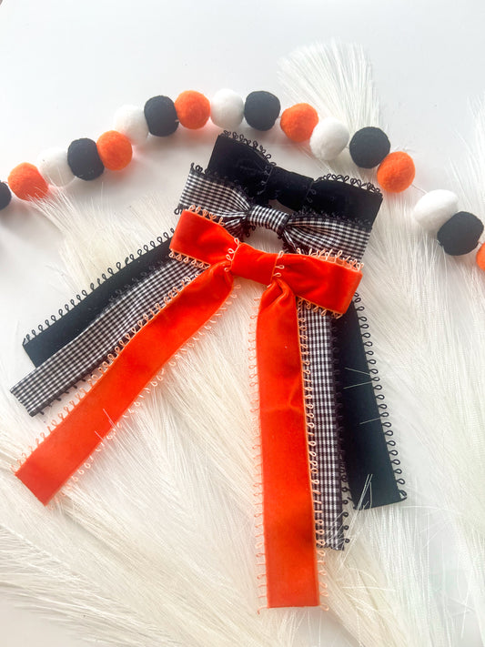Halloween Long Ribbon Bows