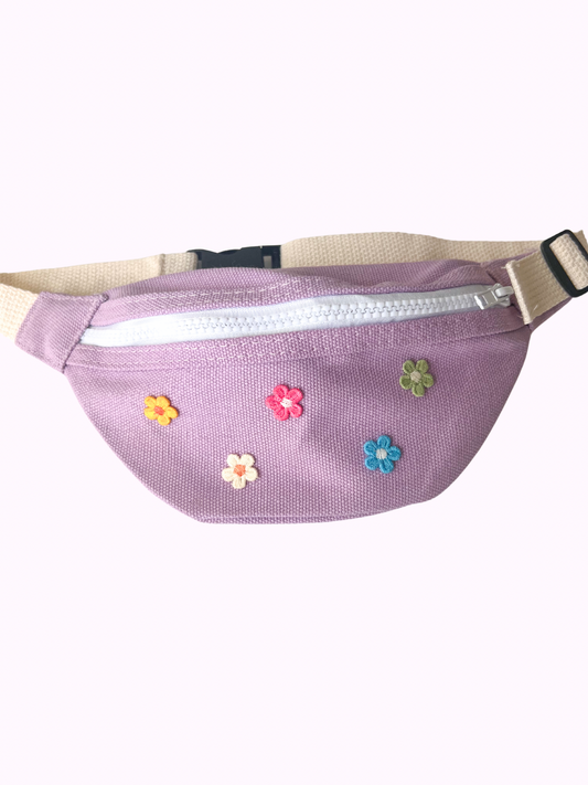 Purple Flower Mini Fanny Bag