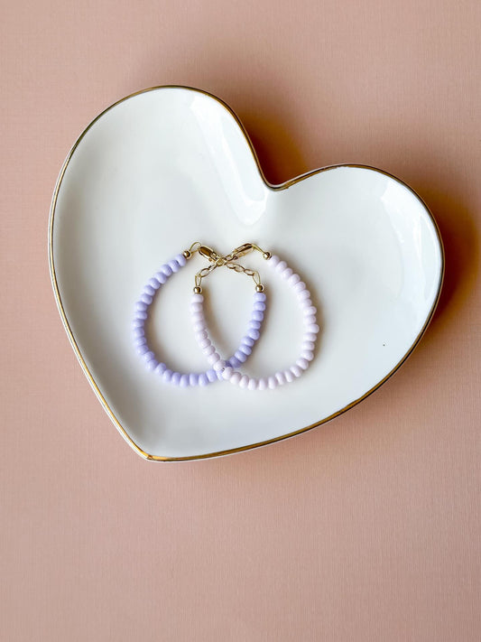 Pink & Purple Beads Bracelet