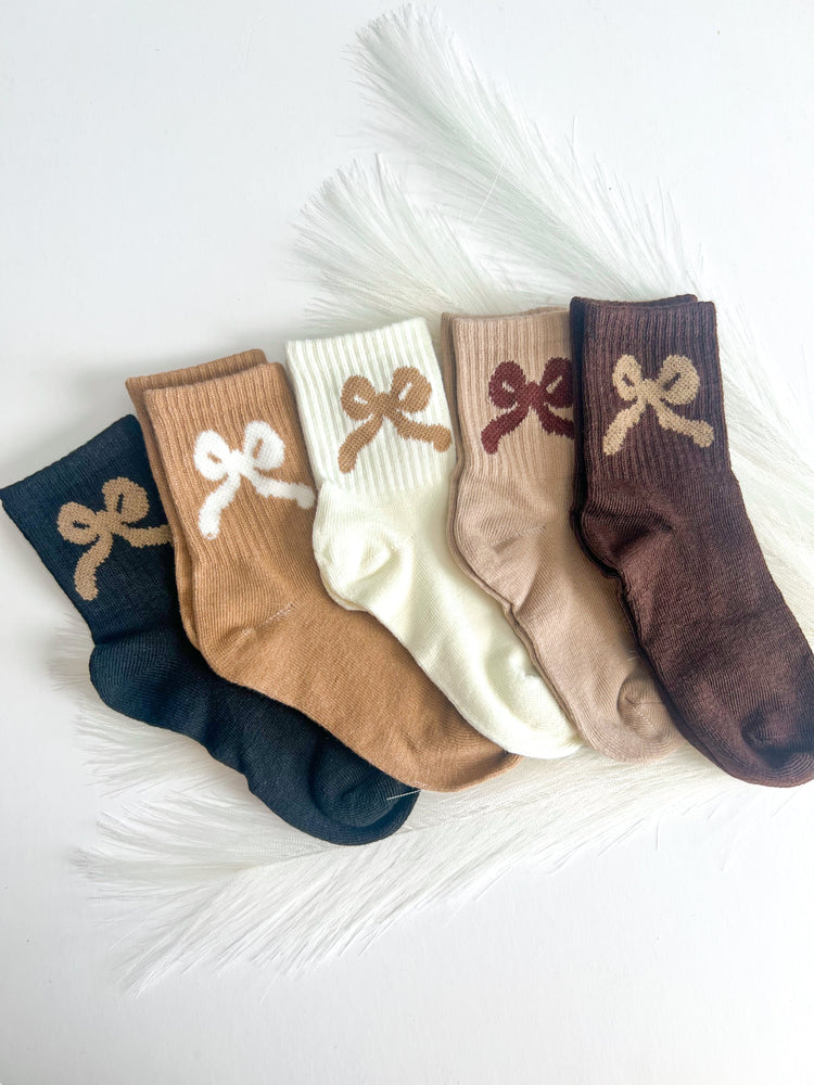 Women’s Neutral Bow Socks