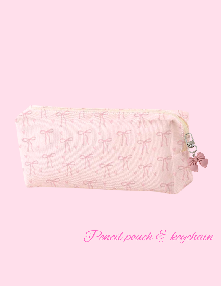 Coquette Pencil Pouch & Keychain