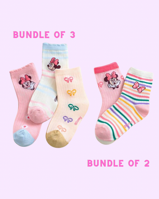 Girl's Colorful Minnie Socks