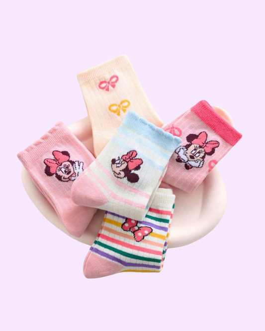 Girl's Colorful Minnie Socks
