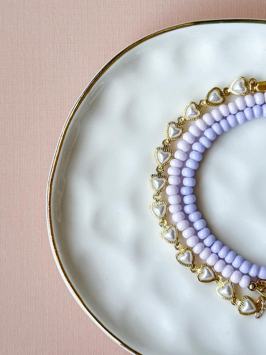 Pink & Purple Beads Bracelet