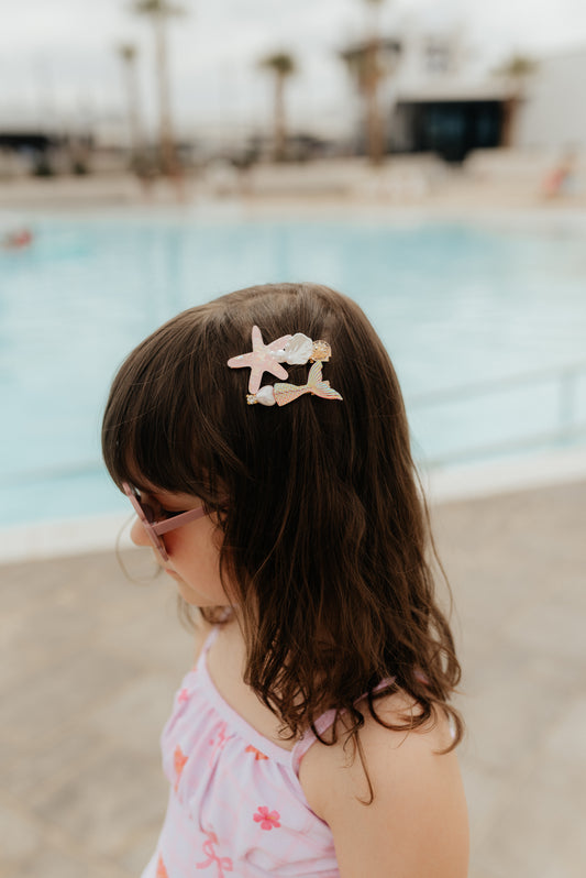 Pink & Blue Mermaid Clip Sets