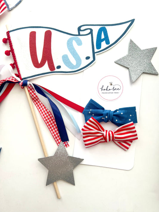 Blue Stars Bows