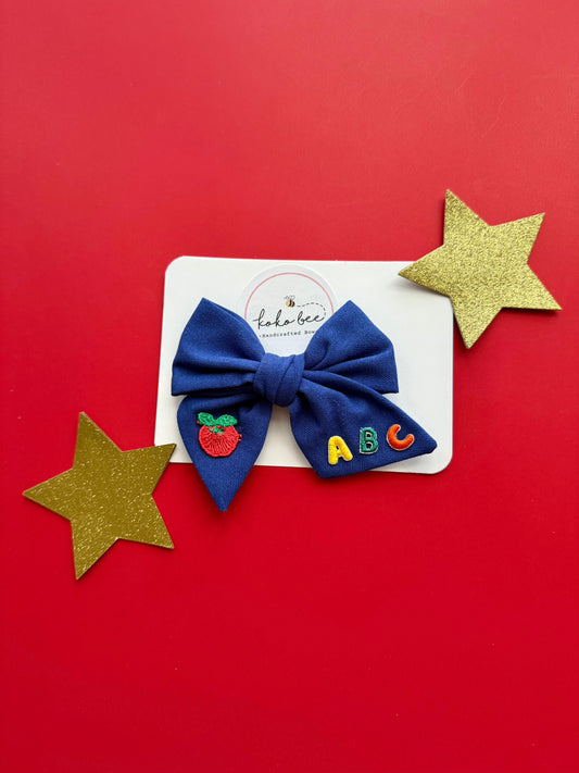 Blue ABC Bow