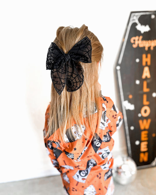 Black Spiderweb Bows