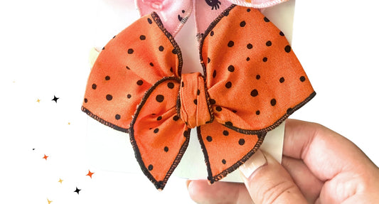 Halloween Polka Dot Bows