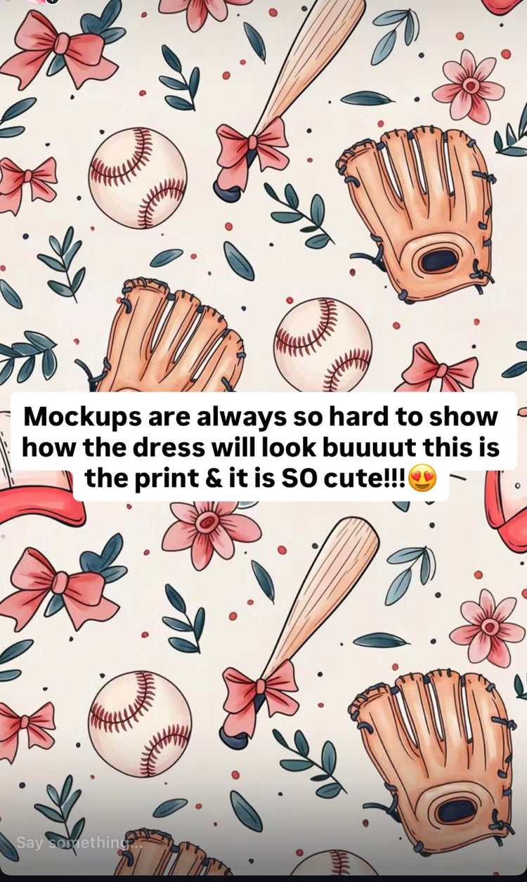 PRE-ORDER Baseball Girlie Dress