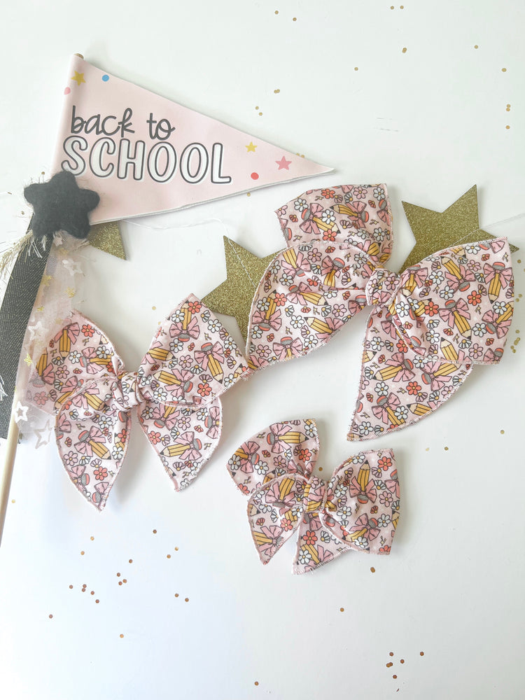 Pink Bow Pencil Bows