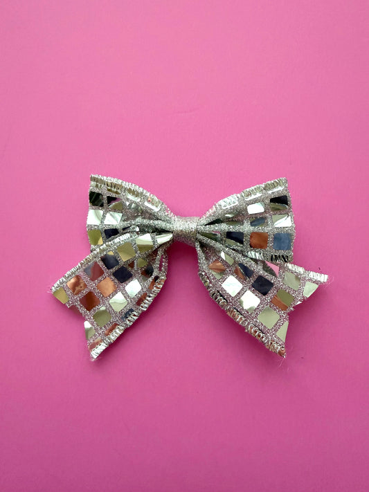 Silver Disco Bow
