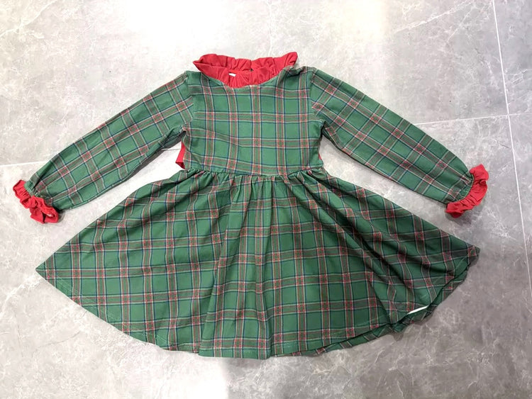 Green Traditional Plaid Dress