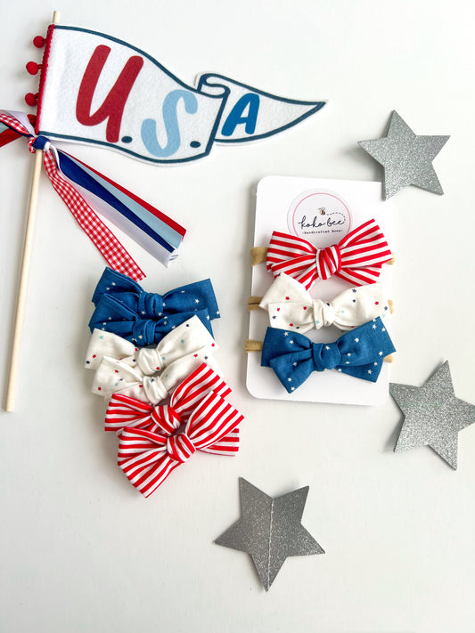USA Stars & Stripes Small Bow Bundle