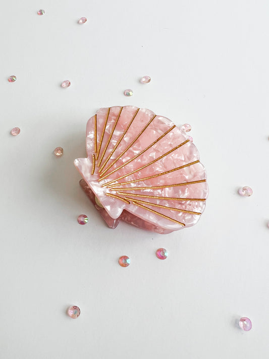 Pink Seashell Claw Clip