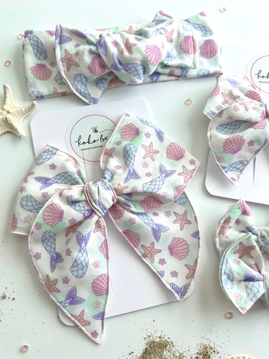 Mermaid Tails & Seashells Bows