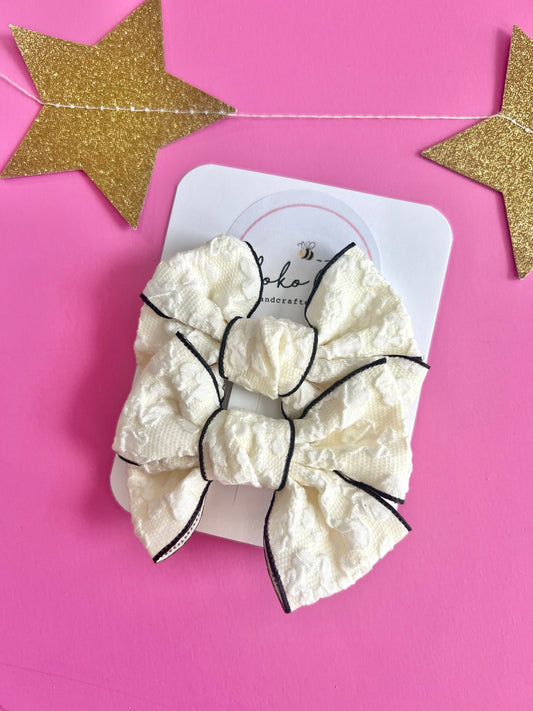 White & Black Mini Floral Piggies