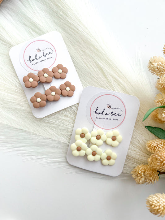 Fall Flower Clip Set