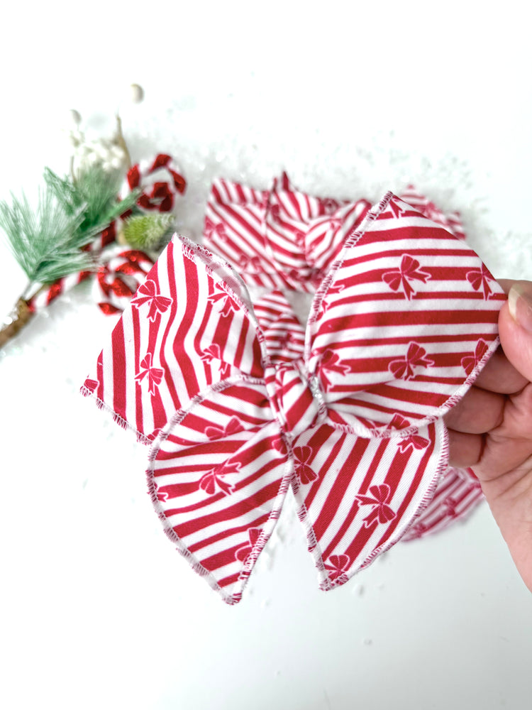 Peppermint Stripe Bows
