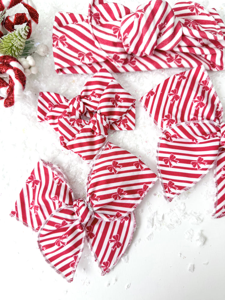 Peppermint Stripe Bows