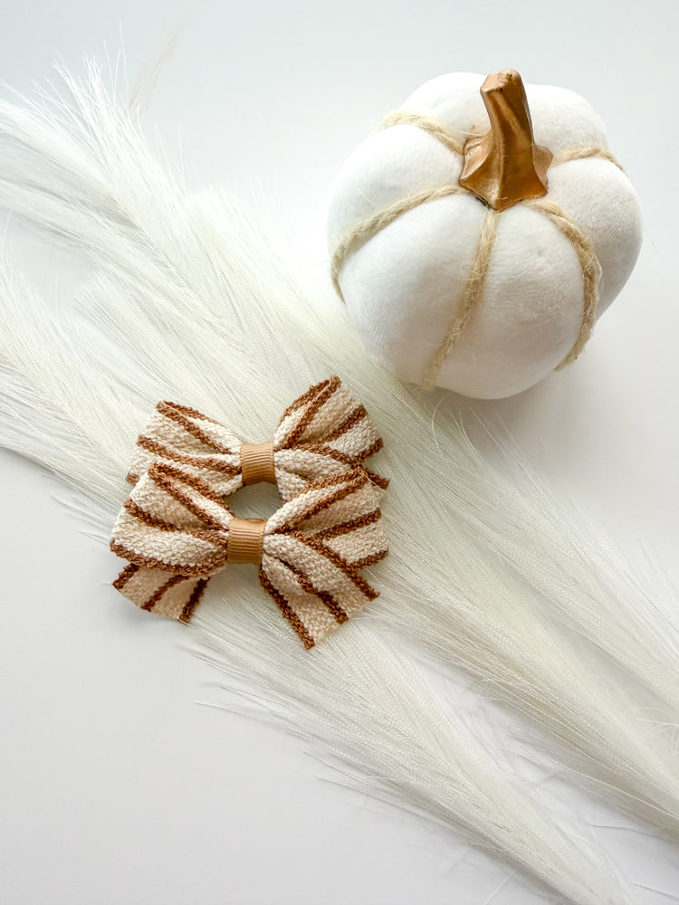 Knitted Beige Striped Piggies