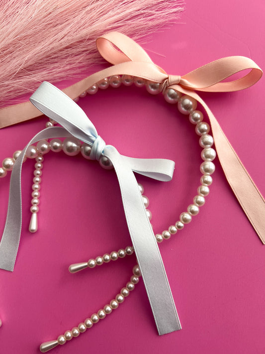 Pearl Bow Headband