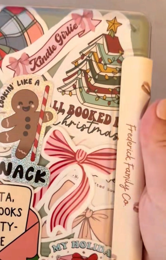 All Booked For Christmas Sticker