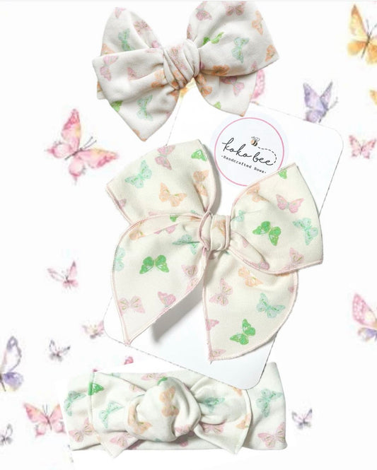 Spring Butterflies Bow