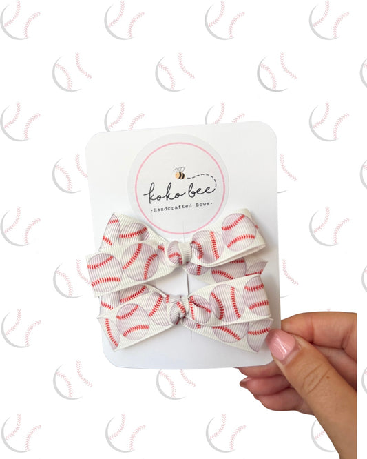 Baseball Ribbon Bows