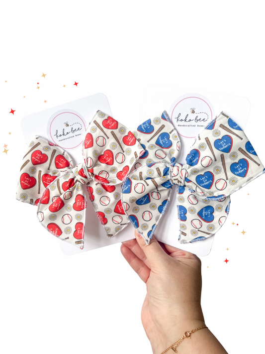 Angels & Dodgers Baseball Bows