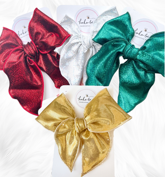 XL Metallic Christmas Bows