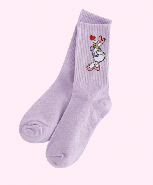 Women's Purple Daisy Socks