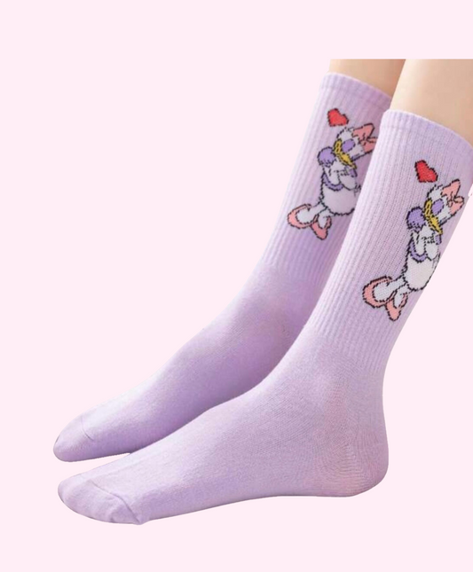 Women's Purple Daisy Socks