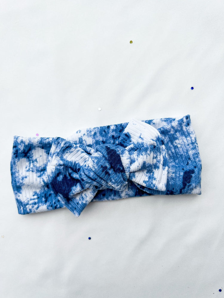 Blue Tie Dye Headwraps & Piggies