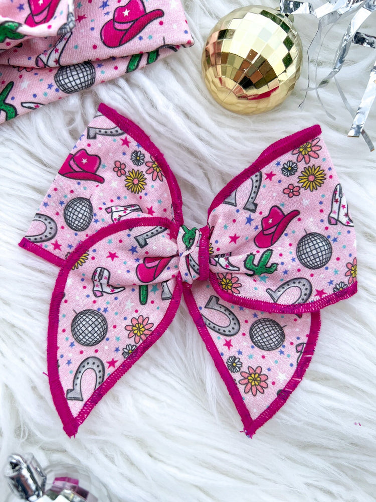 Pink Disco Cowgirl Bows