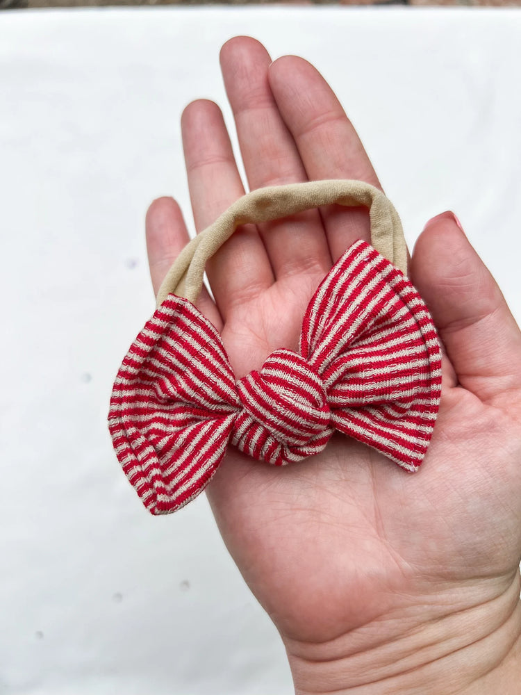 Red Stripes Headwraps & Knot Bows