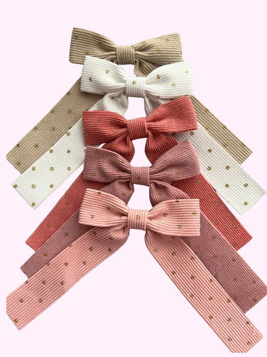 Long Tail Polka Dot Bows