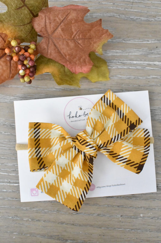 Fall Hayride Plaid Bows