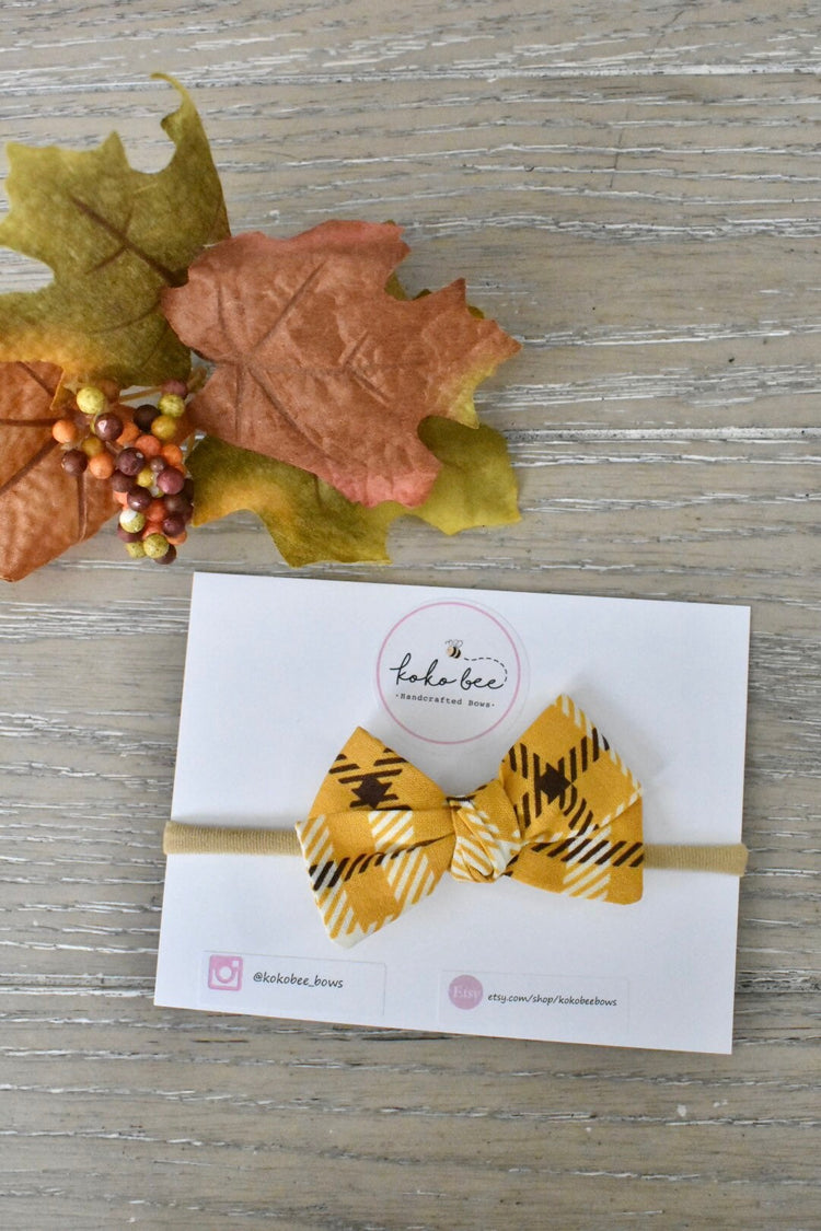 Fall Hayride Plaid Bows