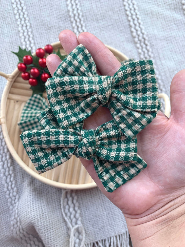 Pine Gingham Bows