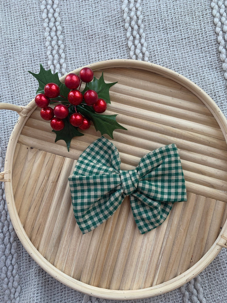 Pine Gingham Bows