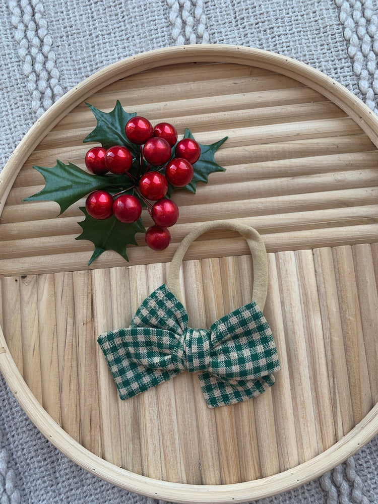 Pine Gingham Bows