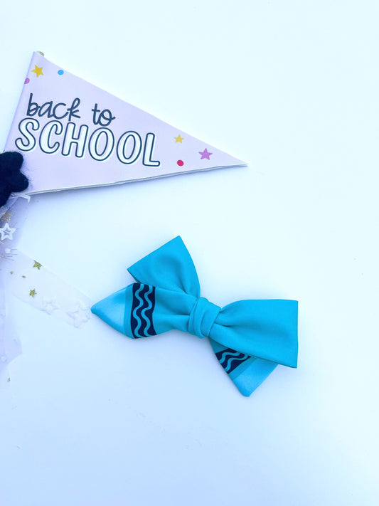Light Blue Crayon Bows
