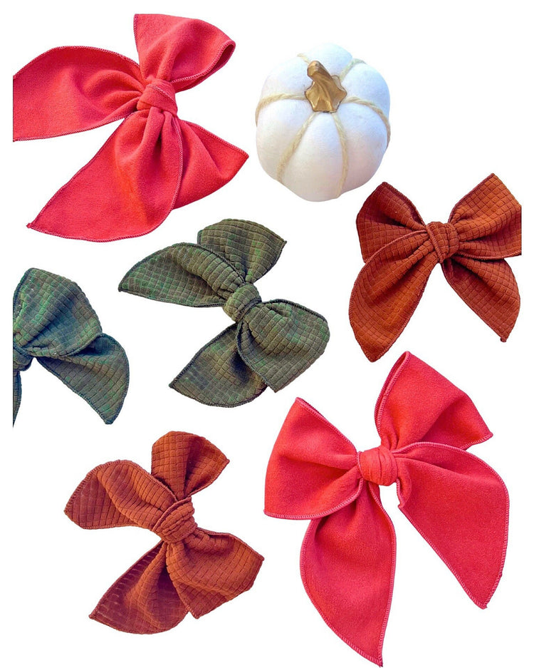 Fall Velvet & Faux Suede Bows