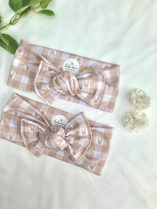 Bunny Gingham Headwrap